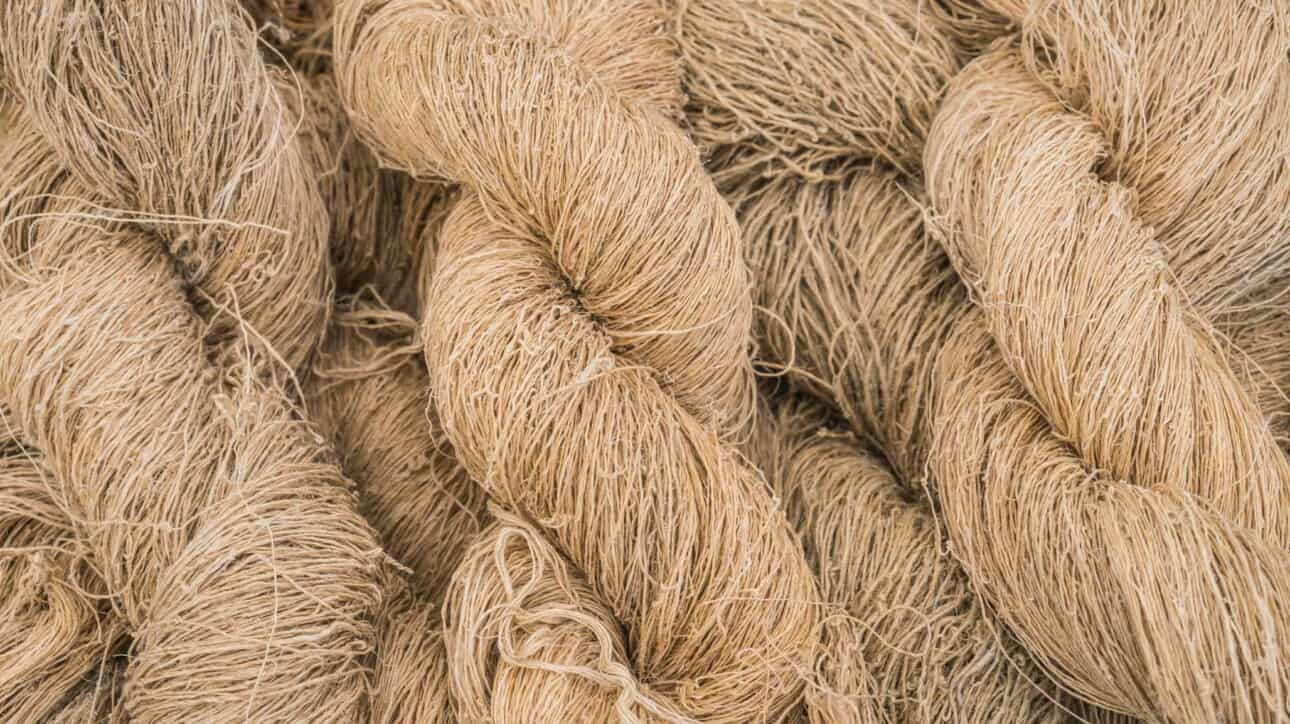 twisted hemp fibers.