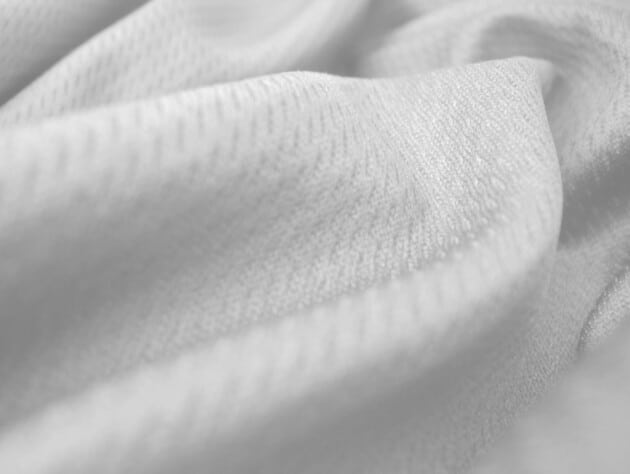 white synthetic fabric.