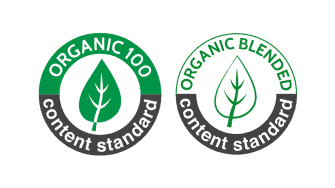organic 100 blended content standard logo